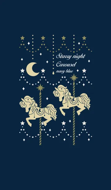 [LINE着せ替え] Starry night carousel ~ navy blue ~の画像1