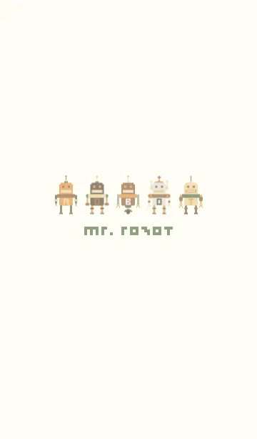 [LINE着せ替え] MR. ROBOT (BROWN 3)の画像1