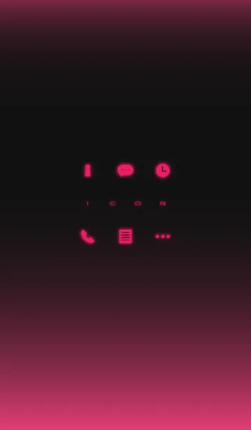 [LINE着せ替え] Simple Icon - PINK -の画像1