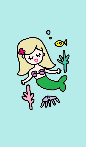 [LINE着せ替え] 海の中の人魚の画像1