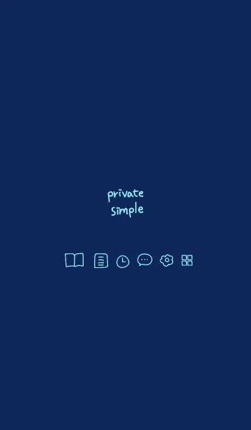 [LINE着せ替え] Private simple -midnight blue-の画像1