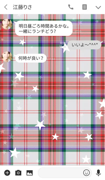 [LINE着せ替え] Fashion Victim #04 *star and tartanの画像3