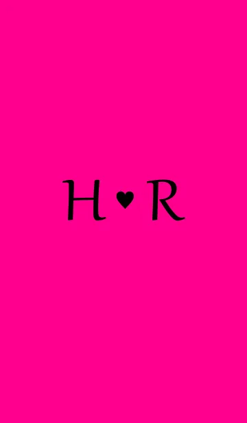 [LINE着せ替え] Initial "H ＆ R" Vivid pink ＆ black.の画像1