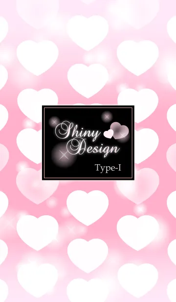 [LINE着せ替え] Shiny Design Type-I ベビーピンク＆ハートの画像1