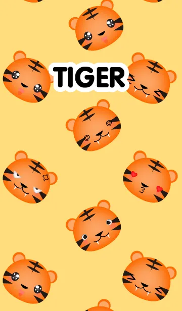 [LINE着せ替え] Simple Emotions Tiger Theme(jp)の画像1