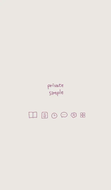 [LINE着せ替え] Private simple -antique rose-の画像1