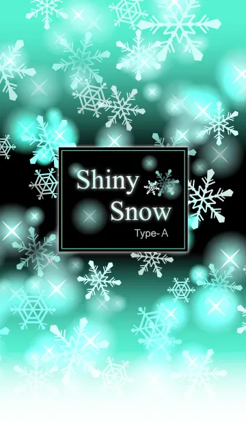 [LINE着せ替え] Shiny Snow Type-A 雪+ミントカラーの画像1