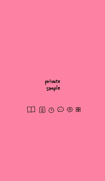 [LINE着せ替え] Private simple -pink-の画像1