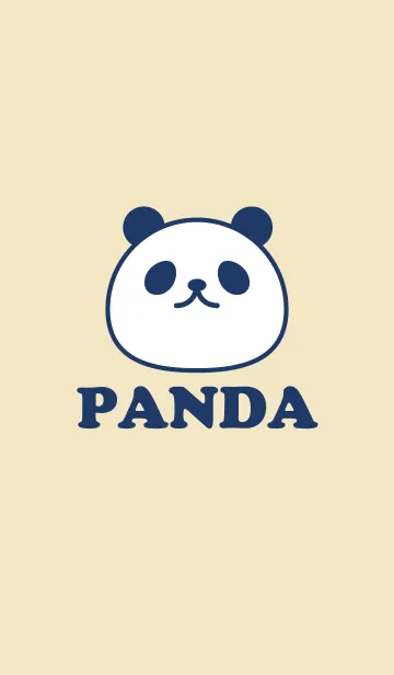 [LINE着せ替え] -SIMPLE PANDA NAVY ＆ BEIGE-の画像1