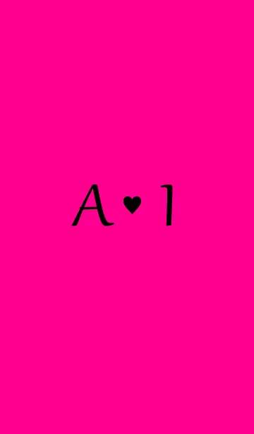 [LINE着せ替え] Initial "A ＆ I" Vivid pink ＆ black.の画像1