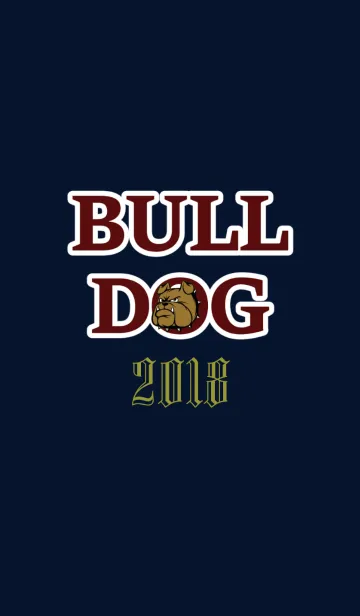 [LINE着せ替え] BULLDOG[Navy]の画像1