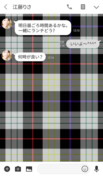 [LINE着せ替え] TARTAN CHECK COLLECTION #48の画像3