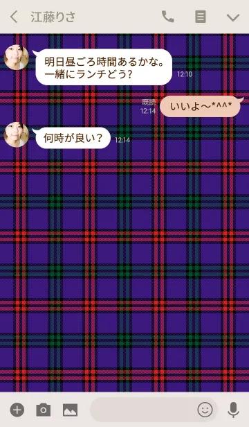 [LINE着せ替え] TARTAN CHECK COLLECTION #49の画像3