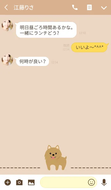 [LINE着せ替え] かわいいポメラニアンの画像3