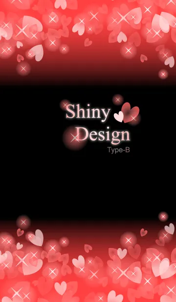 [LINE着せ替え] Shiny Design Type-B 赤＆ハートの画像1