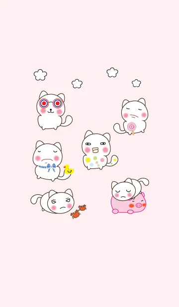 [LINE着せ替え] Cute little cat theme v.1 (JP)の画像1