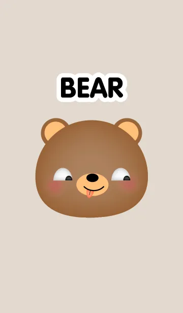 [LINE着せ替え] Simple Emotions Face Bear Theme(jp)の画像1