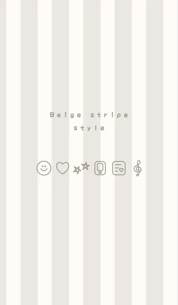 [LINE着せ替え] Beige stripe styleの画像1