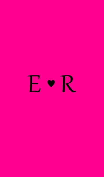 [LINE着せ替え] Initial "E ＆ R" Vivid pink ＆ black.の画像1