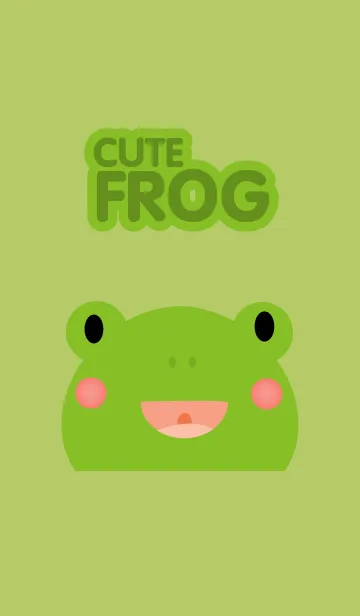 [LINE着せ替え] Simple Cute Face Frog Theme(jp)の画像1