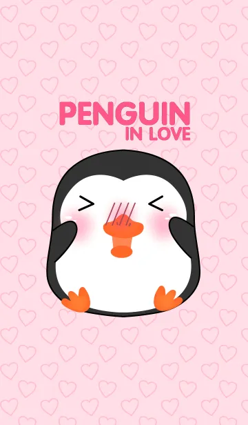 [LINE着せ替え] Cute Penguin In love Theme(jp)の画像1