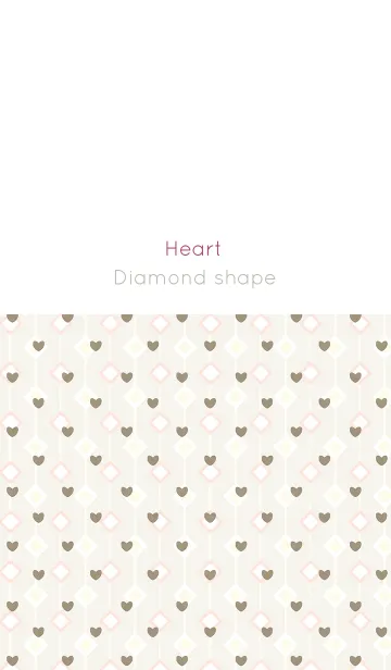 [LINE着せ替え] Diamond shape / beige (Heart)の画像1