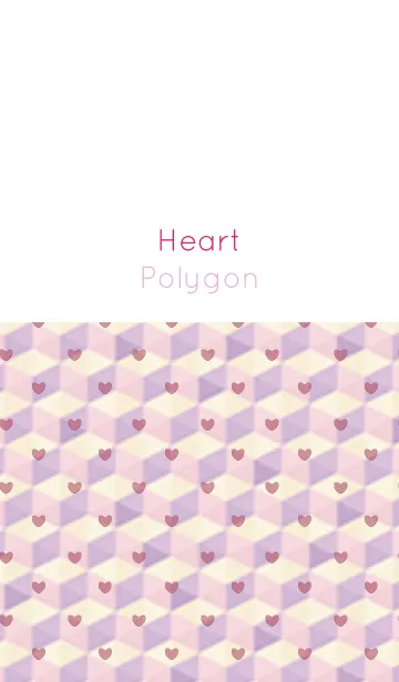 [LINE着せ替え] polygon / pink (heart)の画像1