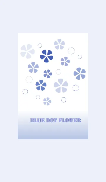 [LINE着せ替え] BLUE DOT FLOWERの画像1