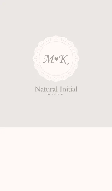 [LINE着せ替え] INITIAL -M＆K- Naturalの画像1