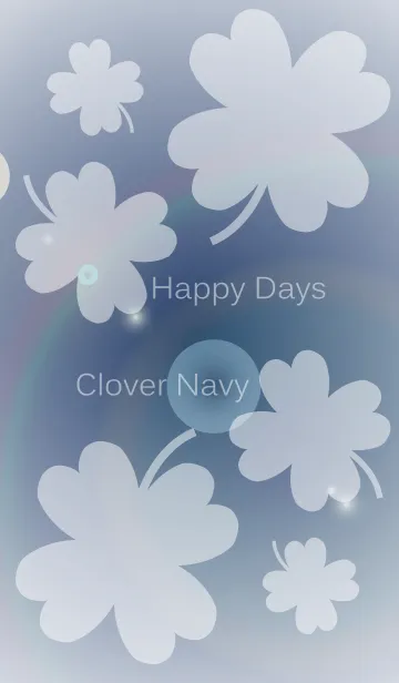 [LINE着せ替え] Happy Days Clover Navyの画像1