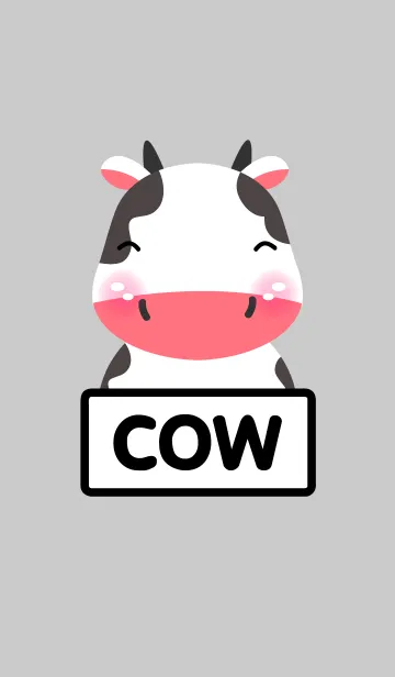 [LINE着せ替え] Simple Cute Cow theme Vr.2(jp)の画像1