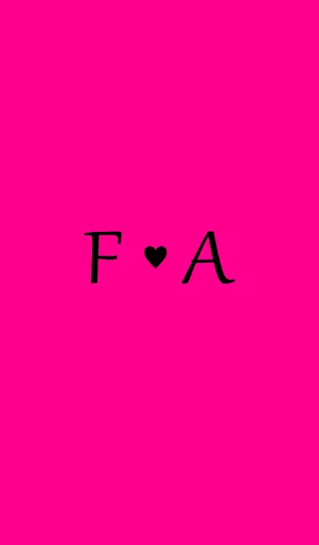 [LINE着せ替え] Initial "F ＆ A" Vivid pink ＆ black.の画像1