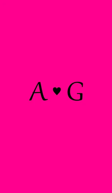 [LINE着せ替え] Initial "A ＆ G" Vivid pink ＆ black.の画像1