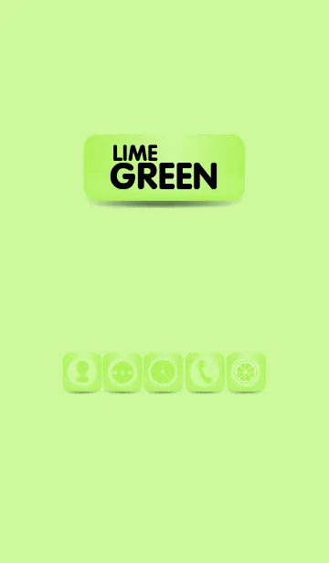 [LINE着せ替え] Lime Green Button Theme(jp)の画像1