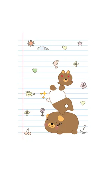 [LINE着せ替え] Cute bear theme v.4 (JP)の画像1