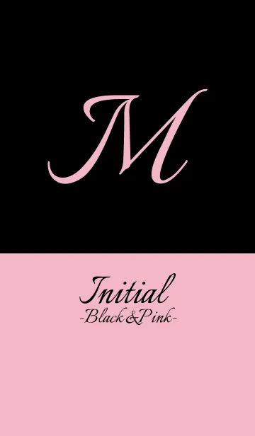 [LINE着せ替え] Initial "M" -Black＆Pink-の画像1