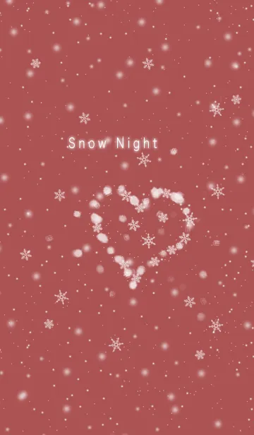 [LINE着せ替え] 雪の夜 〜ピンクの画像1