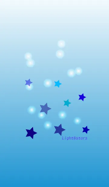 [LINE着せ替え] Skyblue gradation ＆ starsの画像1