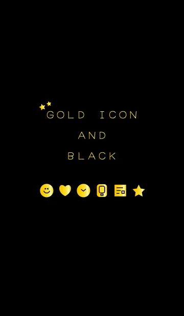 [LINE着せ替え] GOLD ICON AND BLACKの画像1