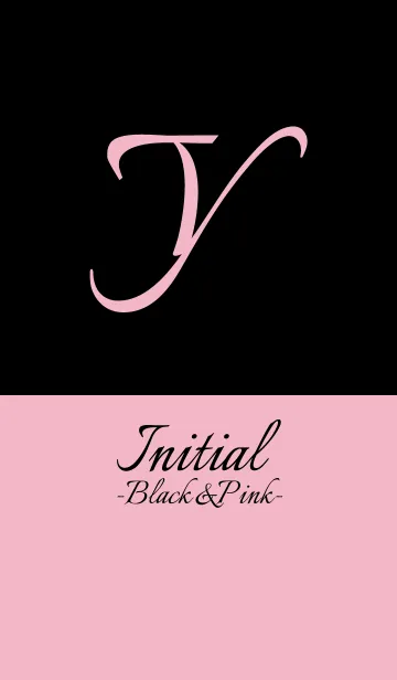 [LINE着せ替え] Initial "Y" -Black＆Pink-の画像1