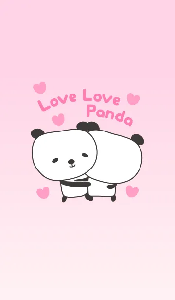 [LINE着せ替え] ラブ×ラブパンダの着せ替え Love pandaの画像1