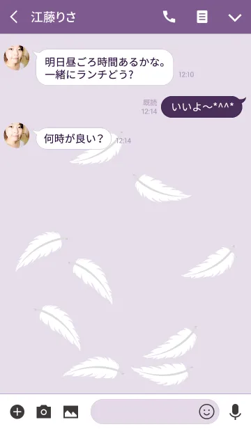 [LINE着せ替え] 美しい白い羽の画像3