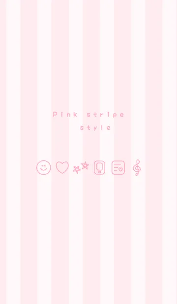 [LINE着せ替え] Pink stripe styleの画像1