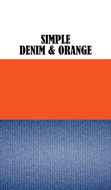 [LINE着せ替え] Simple denim ＆ orange.の画像1