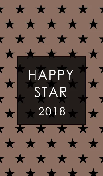 [LINE着せ替え] BROWN HAPPY STARの画像1