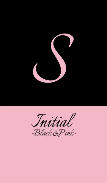 [LINE着せ替え] Initial "S" -Black＆Pink-の画像1