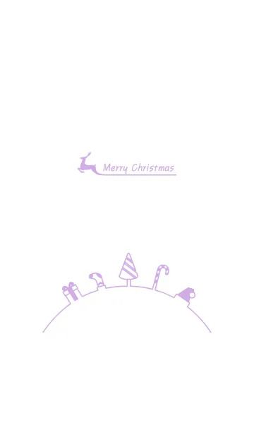 [LINE着せ替え] 線 クリスマス(紫)の画像1