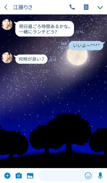 [LINE着せ替え] Sky - Night Version 2の画像3