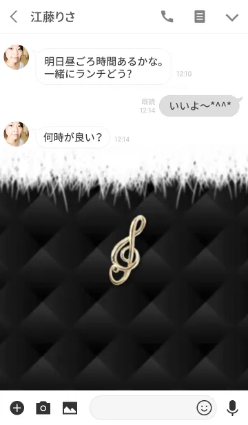 [LINE着せ替え] ♡大人可愛い冬コーデ♡音符チャーム 1の画像3