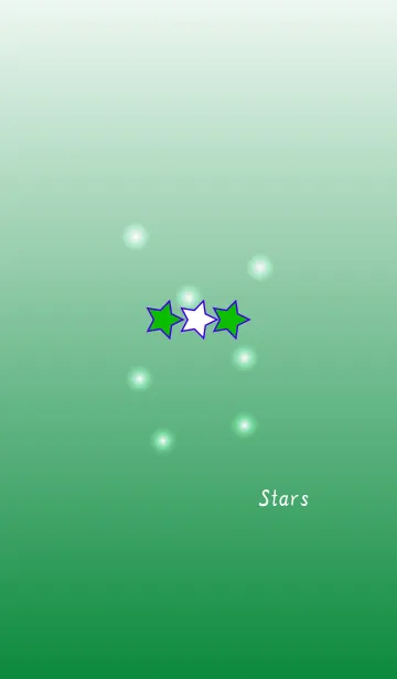 [LINE着せ替え] Green-stars in green gradationの画像1